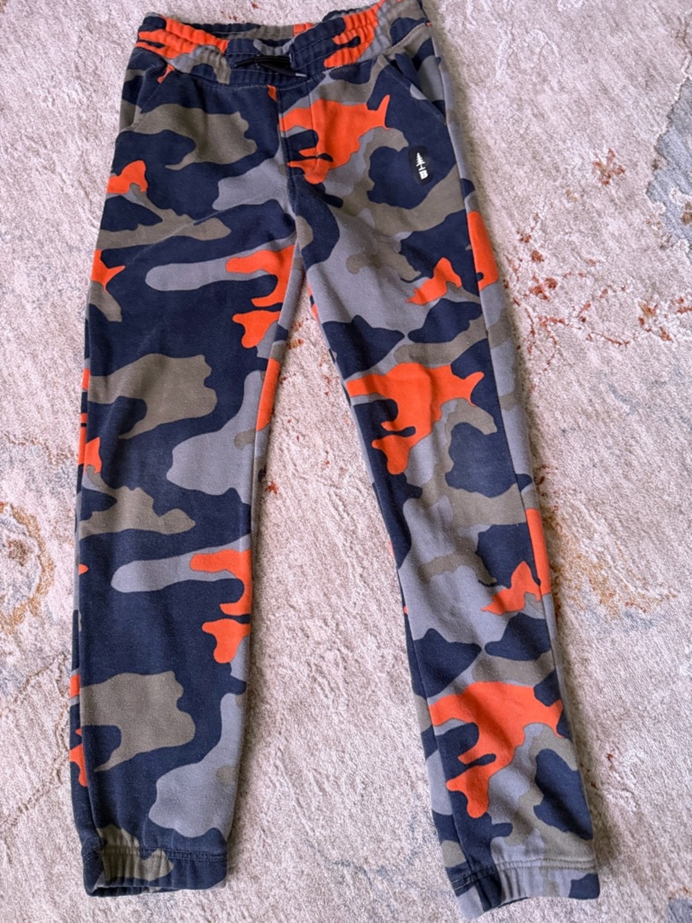Bass Kids Camo Joggers in Green, Gray & Orange